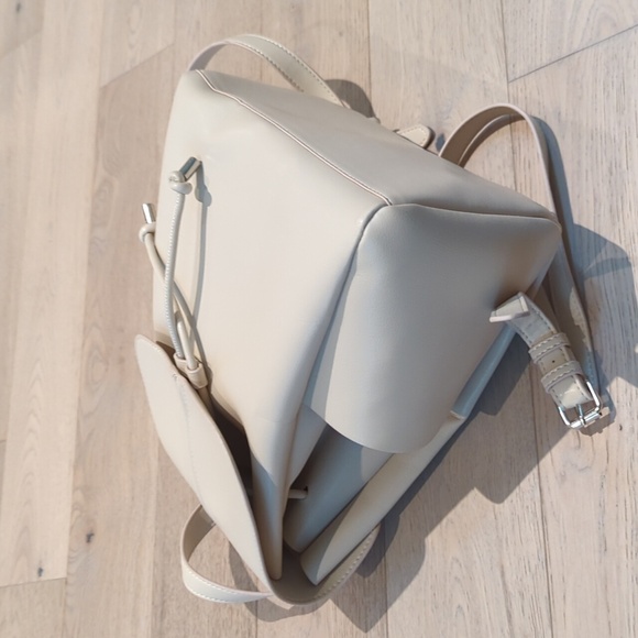 Zara Flap Backpack in Cream/Ivory - Picture 2 of 6